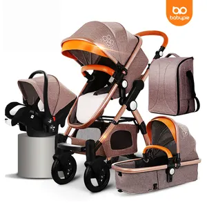 Offre Spéciale Poussette pour bébé personnalisée poussette pliante 4 en 1 Landau de luxe pliable Système de voyage poussette 3 en 1 pour bébé