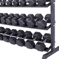Accessoires de fitness équipement de gymnastique trois couches hexagonale triangle haltère support support/support de stockage