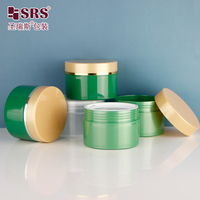 Pot en plastique vert brillant personnalisé de 4 oz (120 ml), emballage vide