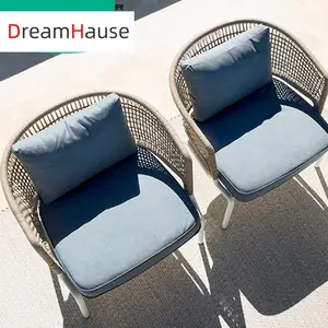 Dreamhause เฟอร์นิเจอร์โมเดิร์นกลางแจ้ง,ชุดโซฟาหวายสำหรับห้องนั่งเล่นลานระเบียงสวนโรงแรมวิลล่า