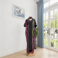 Nouvelle Robe Africaine Femme 2026 Maxi Boubou Kaftan Bohème Ethnique Grande Taille Été Doux Chiffon Confortable Soie Imprimée