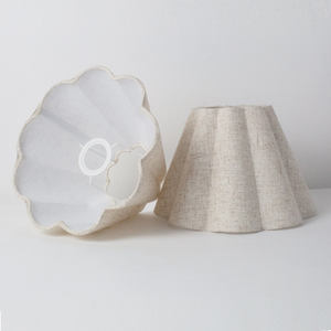 <span class=keywords><strong>Paralume</strong></span> moderno in tessuto a fiori a otto petali, copertura per lampada da tavolo in lino di cotone, con accessori per il soggiorno - Product Image 3