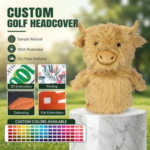 Housse de tête de club de golf shaggy en fourrure, directement de l'usine, pour bois de golf et driver, style mignon - Product Image 1