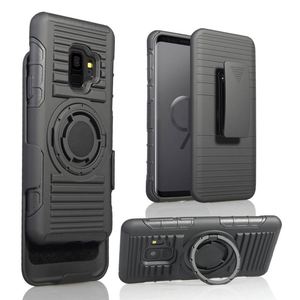 Full Coverage PC Hard Back Mobile Phone Case with Swivel Belt Clip Dual Kickstand & Foldable Design for for <b>S9</b> S9plus - Product Image 1