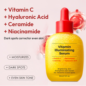 Sérum Éclaircissant Anti-Âge et Hydratant à la Vitamine <span class=keywords><strong>C</strong></span> et E pour le Visage – Soin Liquide Réparateur et Illuminateur pour la Peau - Product Image 1