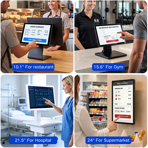 Monitor Táctil de Segunda Pantalla POS de 10.1 Pulgadas, Tecnología de Unión Óptica G+G, 400 Nits, Soporte para Pantalla Táctil para Comercio Minorista, Tecnología de Unión Óptica (G+G F - Product Image 6