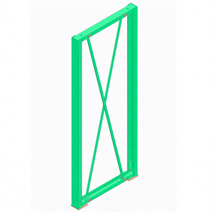 Panneau latéral Fami Ar Series L1100 H2210 Vert RAL6011 pour supports - Product Image 3