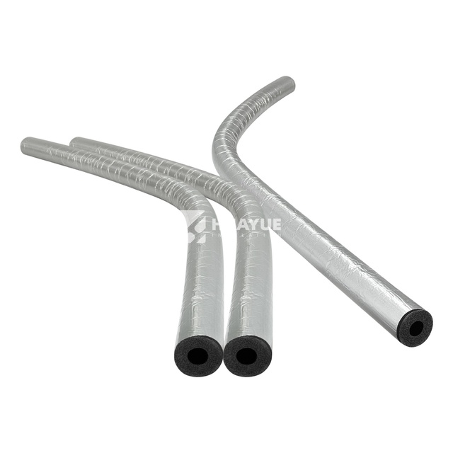 HUAYUE Nitrile Butadiene Rubber Plastic Foam Thermal Insulation Materials Foam Rubber Tube with Alum Foil