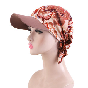 Casquette de baseball pour femme à imprimé léopard, avec visière et bandana, protection solaire extérieure, idéale pour l'été - Product Image 6