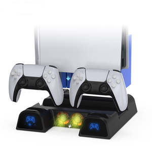 3 in 1 kipas pendingin vertikal multifungsi pengendali konsol penyimpanan cakram berdiri basis stasiun pengisian cepat untuk PS5 - Product Image 6