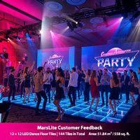 Piste de Danse LED Magnétique Mariage Fête Événement Miroir Infini 3D Panneaux de Piste de Danse Portables