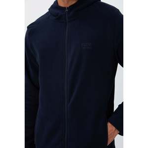 Sweat à capuche en polaire bleu marine pour homme Connell, manches régulières, anti-boulochage, 88313 - Product Image 4