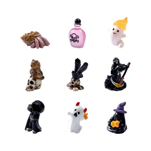 Mini-ornements créatifs en résine pour Halloween : Poupée Fantôme Grim Reaper, Perles Mignonnes, Accessoires à Suspendre DIY - Product Image 5