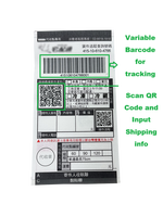 Étiquettes autocollantes pré-imprimées en papier couché autocopiant pour reçus de livraison avec code-barres de suivi, couleur et taille personnalisables (2-9)