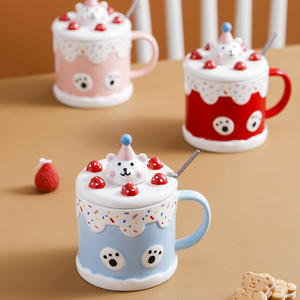 Tasse pour gâteau d'anniversaire, motifs d'animaux, mignon, ours de dessin animé, tasse amusante, cadeau d'affaires, pour vacances, tasse colorée - Product Image 2