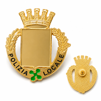 Badge uniforme personnalisé en métal plaqué or, écusson émaillé personnalisé pour les organisations de sécurité