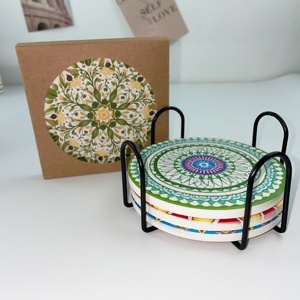 Posavasos <span class=keywords><strong>de</strong></span> Cerámica Absorbente <span class=keywords><strong>de</strong></span> Agua <span class=keywords><strong>de</strong></span> Alta Calidad con Reverso <span class=keywords><strong>de</strong></span> <span class=keywords><strong>Corcho</strong></span>, Protector <span class=keywords><strong>de</strong></span> Mesa Antideslizante para el Hogar y la Cocina, <span class=keywords><strong>Precio</strong></span> <span class=keywords><strong>de</strong></span> Fábrica - Product Image 1