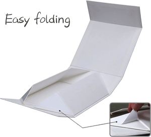 White <b>Gift</b> <b>Box</b> with Lid, 7.8x7x3.1 Magnetic Closure <b>Small</b> <b>Box</b> for Men - Wedding, Birthday, Graduation Packaging - Product Image 3