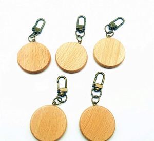 Llavero Redondo de Madera Creativo para Grabar, Pequeño Regalo de Madera, Promoción de Venta al por Mayor de Fábrica - Product Image 3