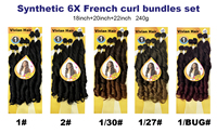 Extensions de cheveux synthétiques en fibre haute température, 20 pouces, 240g, style queue de cheval, ondulations lâches et ondulations naturelles, pour tressage et couture en mèches