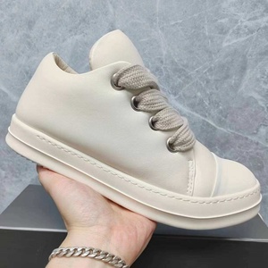 Top Grade Genuine <b>Leather</b> Rick <b>Sneakers</b> Stylish Thick Sole Luxury Owens Casual Shoes Outdoor Lace up Running Shoes - Product Image 6