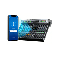 Console de mixage audio numérique 99DSP à 12 canaux, contrôleur DJ professionnel alimenté, console de mixage sonore avec Bluetooth USB