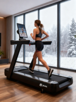 Tapis roulant électrique commercial de haute qualité avec écran LCD rotatif pour projection mobile pendant la course