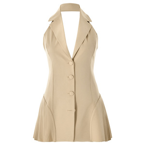 Vestido Mini Sexy con Cuello en V, Espalda Descubierta, Sin Mangas, Ajustado al Cuerpo, con Cintura Natural, Vestido de Cóctel - Product Image 5
