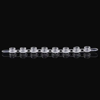 Microtubes de laboratoire 0,1 ml PCR 8 bandes transparentes blanches givrées avec bouchon intégré