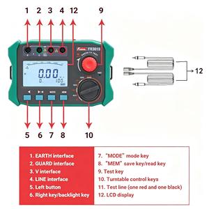 FR3015 YIDU - Comprobador Digital de Resistencia de Aislamiento y Continuidad de 1000V con Soporte OEM - Product Image 4