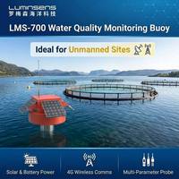 Estación de Monitoreo de Agua Flotante Pequeña con Sensor de Conductividad de Sonda Sólida Óptica Suspendida Remota Inalámbrica Solar de 60W 4G