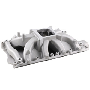 Collecteur d'admission en aluminium Auso-Racing pour moteur Ford 351W, couleur argent, pièce de performance améliorée - Product Image 2