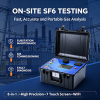 Analyseur de gaz portable à écran tactile, test simultané SO2 H2S CO HF O2 CF4, transfert de données WIFI, détecteur de gaz SF6 pour sous-stations