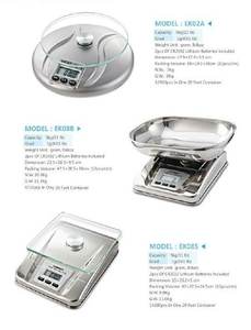 EK08S Flachglas-Küchenwaage & Fischwaage mit Anzeige in Gramm/Pfund/Kilogramm/Oz - Product Image 3