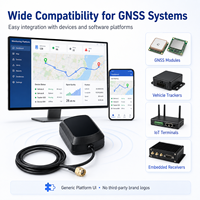 Antenne active GNSS compacte, antenne GPS externe, connectivité SMA, protection IP67 pour appareils embarqués, systèmes de suivi de véhicules