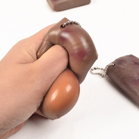 Porte-clés Squishy Tofu Réaliste en Gros, à Remontée Lente, Thème Chocolat, Anti-stress, Format de Poche, Pendentif de Sac à Dos