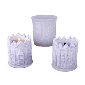 Cilindro exquisito británico <span class=keywords><strong>Elizabeth</strong></span> <span class=keywords><strong>Tower</strong></span> y Big Ben gráfico DIY silicona cemento resina yeso flor tarro maceta florero molde - Product Image 5