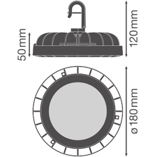 Lámpara LED Compacta de Alta Potencia Ledvance, 83W, 10000lm, Cuerpo Negro, Luz Natural 4000K, Cuerpo de Aluminio y Plástico - Product Image 4