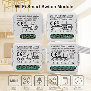 Easy <strong>Installation</strong> for Smart <strong>Light</strong> <strong>Switch</strong> WiFi Module 3 Channel Retro ABS Material for Smart Home PST-S03 Smart Life - Product Image 6