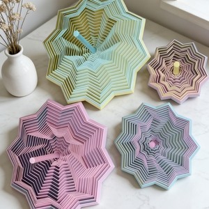 Juguete de decoración 3D con ilusión óptica impresa en 3D, estrella plegable, polígono, torre de rábano, espiral, SDM04, genial para descompresión - Product Image 1
