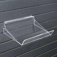 Étagères à chaussures en acrylique transparent poli anti-UV 99% portables AW, présentoir à chaussures noir transparent, 25 x 10 cm 4 mm