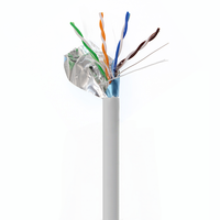 Cable de Red Cat5e UTP de 0.5mm 24AWG, Cobre Sólido, Cubierta de PVC Blanca, Caja de 305m para Cableado Estructurado