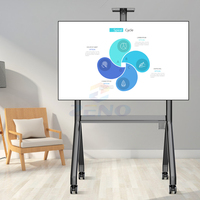 ZENO R12 Support TV robuste 55-120 pouces Chariot TV mobile en forme de R avec charge VESA 100*100-1100*600mm 180kg/396lbs