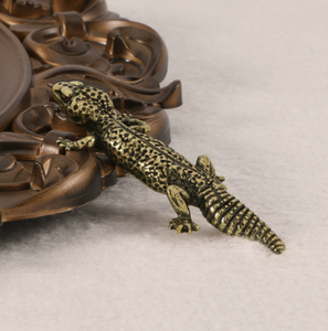 Adornos <span class=keywords><strong>de</strong></span> Latón con Forma <span class=keywords><strong>de</strong></span> Lagarto, Estatua <span class=keywords><strong>de</strong></span> Gecko con Manchas, Colección <span class=keywords><strong>de</strong></span> Artesanías - Product Image 3