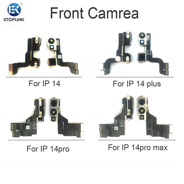 ETOPLINK Front Camera Flex Cable Bar Design 14/14 Plus/14 Pro/14 Pro Max Small Camera Light Proximity Sensor Repair Part for 1