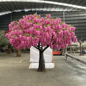 Arbre de glycine artificiel, feuillage complet, arbre à fleurs réaliste, sans entretien, pour décoration intérieure et extérieure - Product Image 3