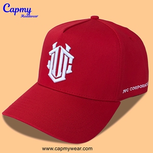 Casquette de baseball homme 5 panneaux A-Frame, couronne moyenne, bicolore, 100% polyester, avec logo brodé 3D noir, faible quantité minimale de commande - Product Image 5