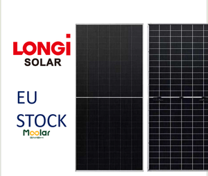 แผงโซลาร์เซลล์ LONGi 660W 660Wp 66 เซลล์ n-Type HPBC กระจกสองชั้น ราคาถูกจากเยอรมนี จัดส่งในยุโรป กรอบสีเงิน - Product Image 1