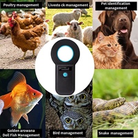 Lecteur de puces RFID FDX-B portable 134,2 kHz pour animaux de compagnie, vaches, chiens, lecteur de puces en verre, scanner de puces pour animaux