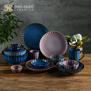 Juego de vajilla personalizada a granel, juego de platos de cena de cerámica, platos y cuencos de cerámica blanca para <span class=keywords><strong>restaurante</strong></span>, Buffet - Product Image 1